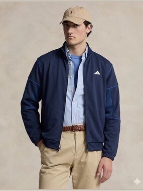 Adidas Navy Sport Jacket Full Zip Parley Ocean Plastic Ecologic Men’s Size XL